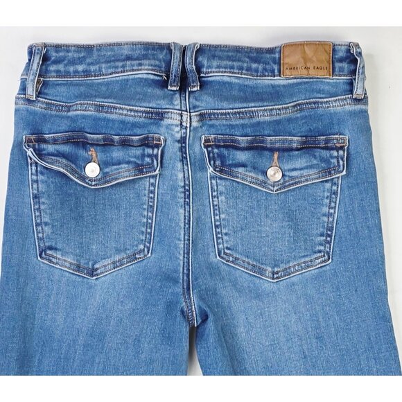 American Eagle Outfitteres Size 2 Short Womens 29" Inseam Low Rise Flare Jeans - Picture 12 of 13